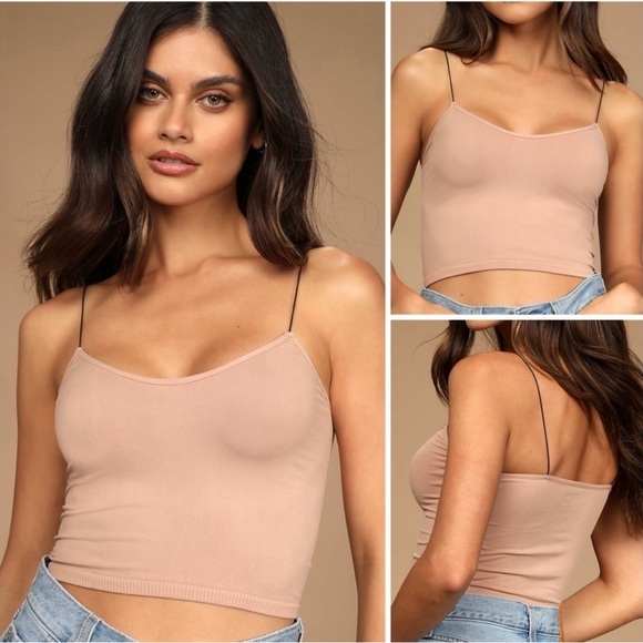 Free People Tops - Free People Seamless Brami Skinny Strap Tank Size Medium Large NWOT
